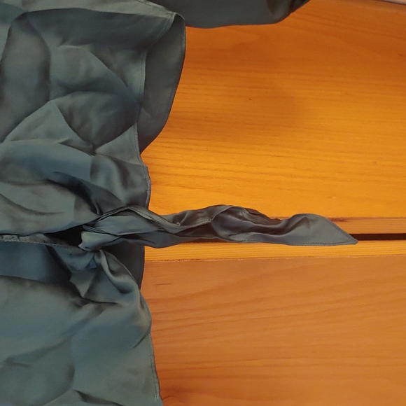 Green Silk Cropped Wilfred Shirt - Picture 4 of 5